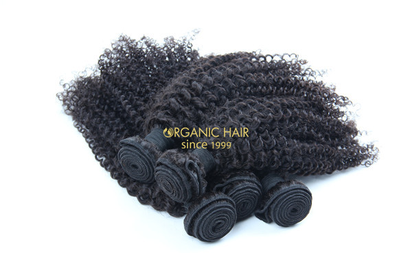 High quality curly human hair extensions